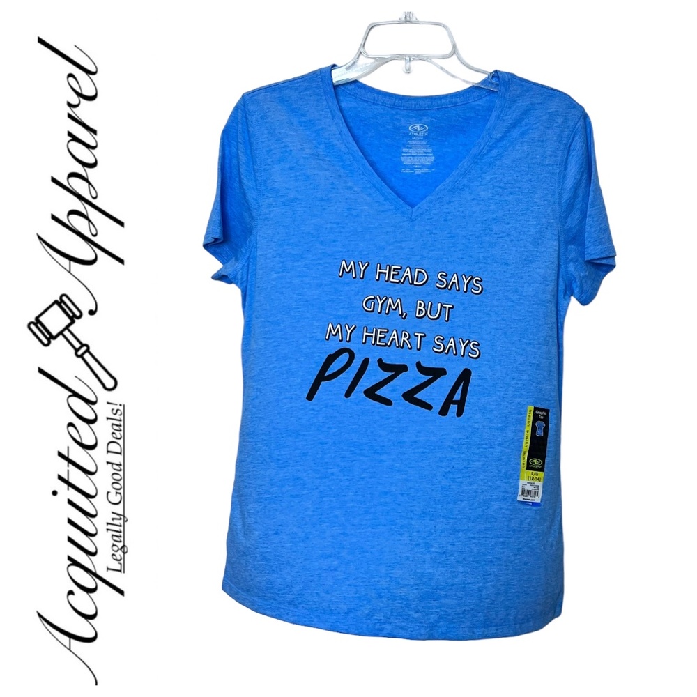Athletics Works My Head Says Gym But My Heart Says Pizza Tee